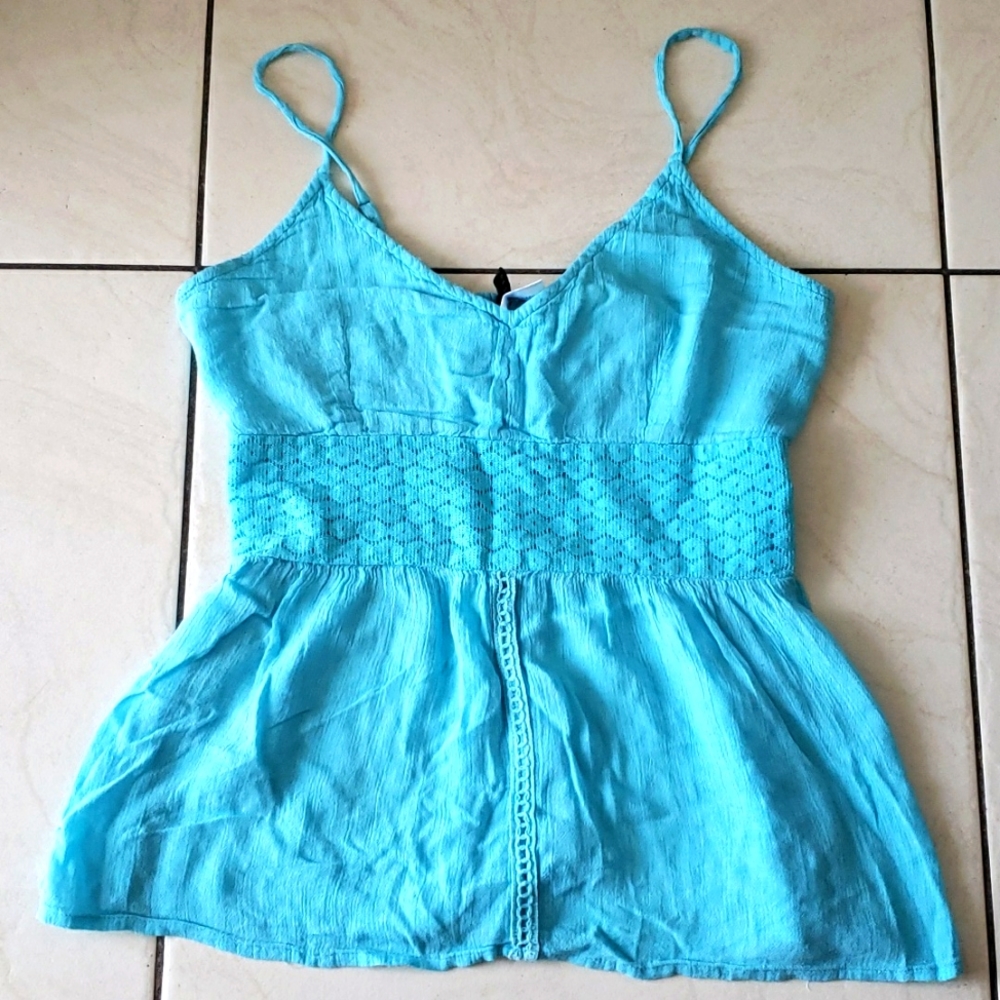 #10669-13 🔥💕Tank Top,S,Blue Pastel.